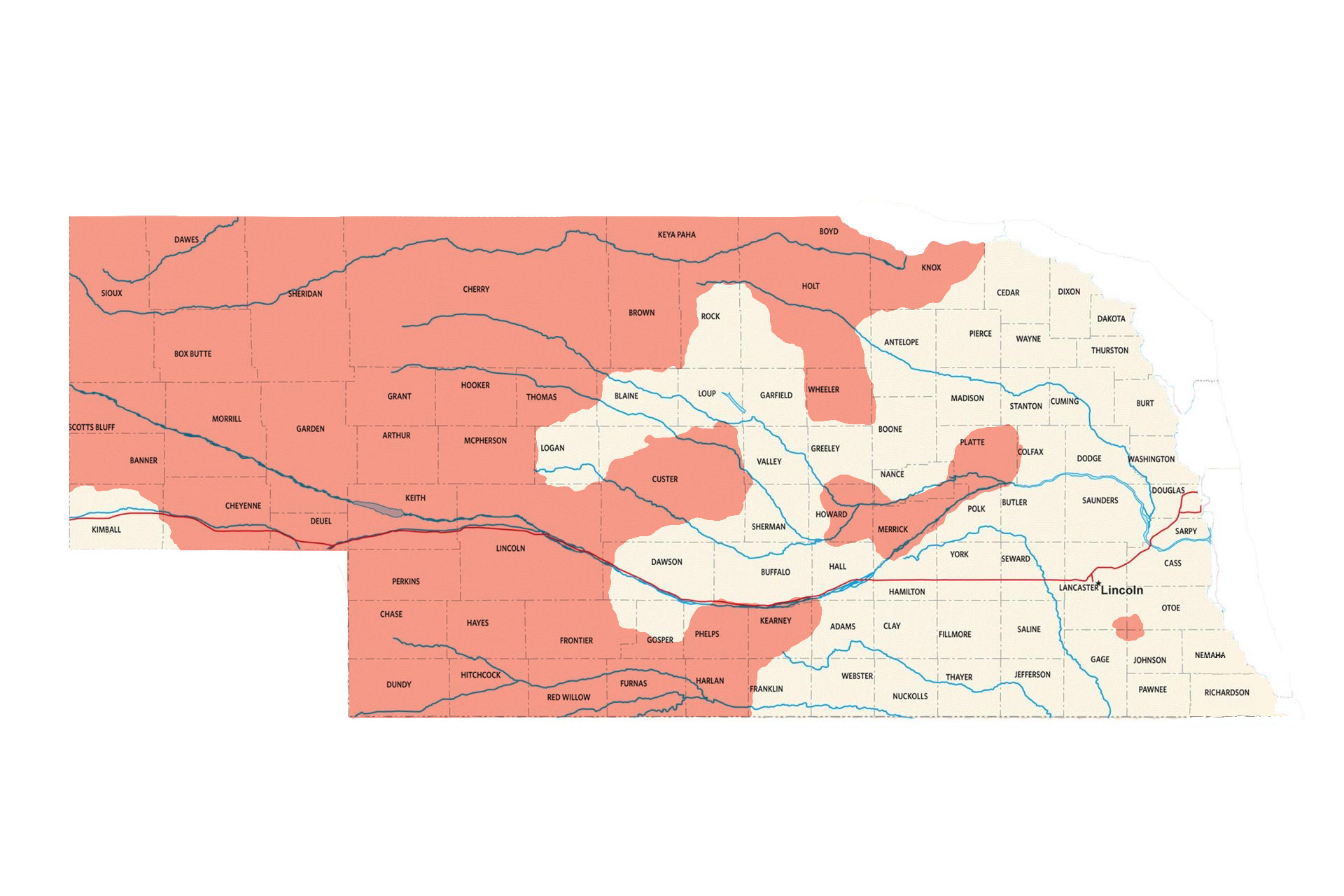 plains hog-nosed snake map