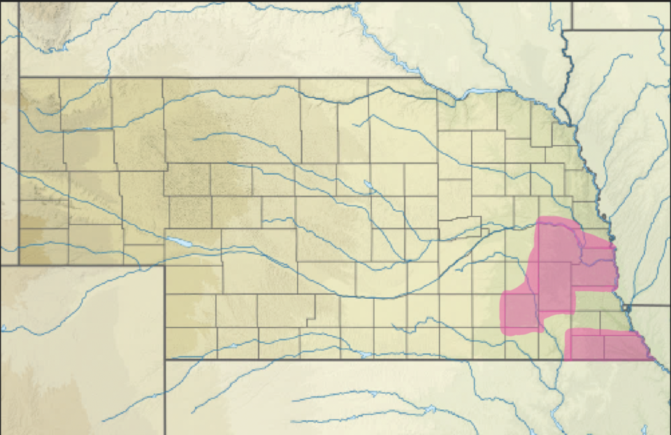 Western Ribbonsnake range map